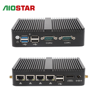 AlderLake-N N100/N95/N97 CPU tanpa kipas PC Mini industri Windows 10 & Linux komputer tertanam
