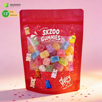 Sachet Doypack Personnalisé Noir Mat Anti-humidité en Mylar Refermable avec Fermeture Zip pour Bonbons, Snacks et Biscuits