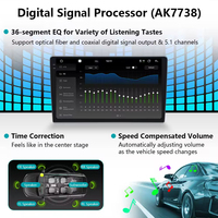 Radio para Auto con Pantalla de 10 Pulgadas, GPS, Amplificador DSP, Transmisor FM, Reproductor de CD, Android 13 5G 2K, Reproductor MP4/YouTube/MP5, Cámara de Reversa