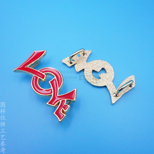 Hebillas Metálicas Personalizadas con Letras Huecas, de Aleación de Zinc, Pintadas con Efecto Goteo, para Ropa, Zapatos, Sombreros, Accesorios Decorativos - Product Image 3