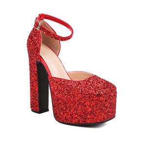 רטוב ספורט לילה מועדון הלילה עבה נשים העקב משאבות נשים הבוהן נשים d'orsay משאבות נעליים למסיבות - Product Image 1