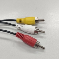 Hi-Fi 3.5mm - 3 RCA Stereo Ses Kablosu Oksijensiz Bakır Özlü Altın Kaplama Konnektör Ev Sineması Amplifikatörü Hi-Fi Sistemi için