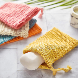 Bolsa de Jabón con Logotipo Personalizado, Reutilizable, Ecológica, de Malla de Sisal con Cordón, Bolsa Exfoliante para Jabón, para Espumar y Guardar Jabón en el Baño - Product Image 4