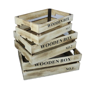 Wholesale customized high-quality farm gift box fruit and vegetable storage wooden crates for fruit