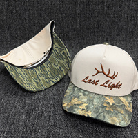 Gorra de Béisbol de 5 Paneles de Alta Calidad con Logotipo Bordado Personalizado, Visera de Camuflaje, Lona de Algodón, Estilo Deportivo, Tipo A-Frame para Correr