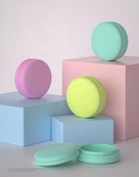 Conteneur cosmétique en plastique PP multicolores en forme de macaron, pots cadeaux pour le baume à lèvres