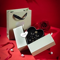 Boîte cadeau romantique pour la Saint-Valentin YUANQI, forme rectangulaire, motif imprimé uni, boîte d'emballage pour bijoux, pour bagues créatives