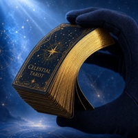 Jeu de cartes de tarot gothiques personnalisées, 78 cartes, ensemble de divination sorcière sombre avec guide, cartes oracle pour jeu de divination, cadeau