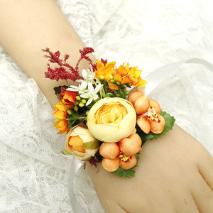 Fournitures de décoration de <span class=keywords><strong>mariage</strong></span> en terre cuite cérémonie de <span class=keywords><strong>mariage</strong></span> anniversaire dîner formel Rose poignet Corsage fleur - Product Image 5