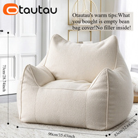 OTAUTAU Pouf rembourré avec garnissage, imperméable pour extérieur, fauteuil ottoman, canapé de camping, jardin, plage SF114