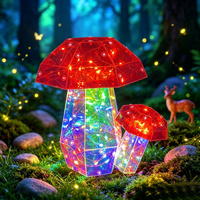 Lampe LED USB en forme de champignon pour animaux de compagnie, artisanale, écologique, irisée et prismatique, pour la décoration de la maison et les cadeaux de fêtes