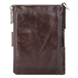 Cartera de Cuero Genuino Royal Bagger para Hombre, Monedero Pequeño, Tarjetero Mini, Portafolio Vintage, Portomonee con Cierre, Bolsillo Masculino - Product Image 2