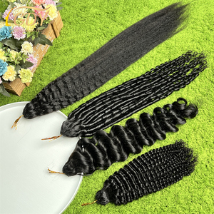 Crochet Human Hair 100% Crochet Hair Pre Italian Curly Virgin Braiding Hair Vendor Natural <strong>Blend</strong> Crochet Human Hair Extensions - Product Image 3