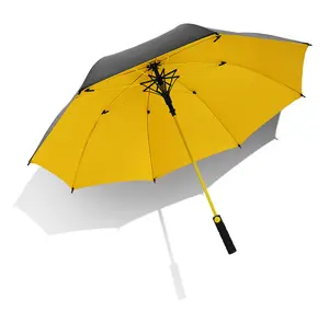 Китайский завод изготовленный на заказ длинный вал Большой ветрозащитный дождевой Сувенирный зонт для гольфа с печатью логотипа для продвижения