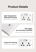 Prise double universelle/UK Alexa 16A 70W Chargeur rapide Tuya WiFi Prise intelligente avec 2 ports Type C 1 USB Panneau tactile pour les besoins domestiques