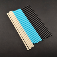 Pailles de bagasse biodégradables compostables en fibre végétale Paille de canne à sucre enveloppée individuelle 6mm 8mm pour