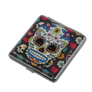 Hot Sale 20pcs Leather Cigarette Case Skull Printed Leather Ghost Head Pattern Printed Cigarette Case