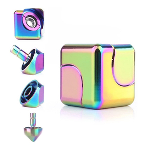 Cubo Antistress Metallico di Alta Qualità, Spinner da Scrivania Arcobaleno per Bambini e Adulti - Product Image 2
