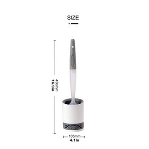 Nuevo y Popular Soporte de Plástico para Baño con Dispensador de Jabón, Cepillo de Inodoro de Silicona Suave TPR para Limpieza - Product Image 6