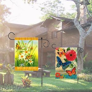 Drapeau de jardin en polyester de haute qualité, personnalisé, imprimé par sublimation double face, écologique, durable, anti-plis, avec design amusant et support métallique - Product Image 1