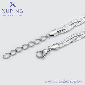 T000945916 XUPING ювелирные изделия, плоская цепочка со змеиным крестом, простое ретро-индивидуальность, модное сшитое ожерелье с холодным ветром - Product Image 5