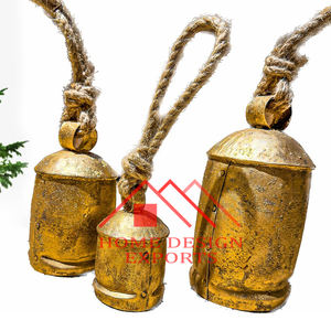 Standard Quality Farmhouse Decor Garden <b>Ornaments</b> Cow Bell Iron Metal Mini Cow Bells at Wholesale Price for Export From India - Product Image 2