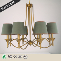 Lustre à bougies en or de style européen, luminaire suspendu LED E14, luminaire décoratif de luxe pour villa, lustre créatif pour chambre à coucher