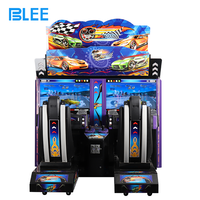 Simulateur de Conduite HD à Monnayeur 2 Écrans, Jeu d'Arcade Palpitant de Course de Voitures 3D pour 2 Joueurs, Enfants et Adultes