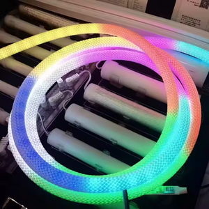 Tiras de Luces LED de Silicona con Textura de Tela, 5M, IP67, para Habitaciones Infantiles, Sala de Estar, Dormitorio, Pasillo, RGBIC Inteligente, Neon <span class=keywords><strong>Flex</strong></span> <span class=keywords><strong>360</strong></span>, Venta al Por Mayor - Product Image 4