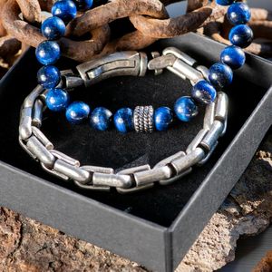 IXXXi Ensemble de bracelets en perles en acier inoxydable pour hommes Bijoux tendance <span class=keywords><strong>Lourdes</strong></span> - Product Image 3