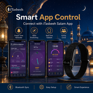 High Quality Smart Zikr Tasbeeh Bracelet with Heart Rate Monitor and Step Tracker for Muslim Men Daily - Product Image 3