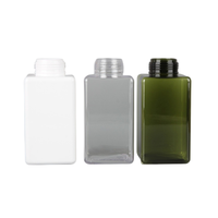 Échantillon gratuit 500ml bouteille carrée en mousse plastique PETG vert savon liquide pour le lavage des mains avec pompe Sayer pour shampooing et lotion