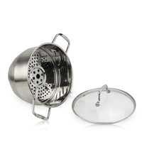 Happycooking Set Panci memasak Stainless Steel, desain populer Pot pemanas untuk pulau dapur troli Panci Cocina dibuat logam