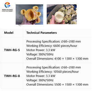 Machine à éplucher et à couper les pêches en acier inoxydable TWH-RG-5, 2 en 1, pour la transformation des fruits, éplucheur et coupeur automatique de type convoyeur - Product Image 3