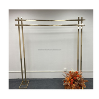 Soporte de Fondo Cuadrado de Metal con Recubrimiento de Oro Nuevo al por Mayor para Eventos de Boda, Tamaño Personalizable, Duradero