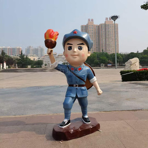 Sculpture de soldat de l'Armée Rouge en résine, à poser au sol en extérieur, durable, design traditionnel - Product Image 1