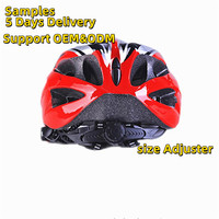 Casque de vélo tout-terrain et de route rouge et blanc pour adultes unisexes, certifié CE CPSC, boucle à dégagement rapide, 16-20 aérations