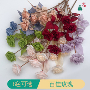 Cien Rosas de Seda, Flores Artificiales Realistas para Decoración de Bodas, 8 Colores Disponibles - Product Image 1