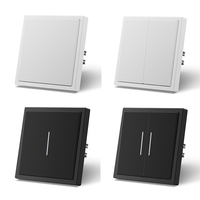 Panel de Pared MVAVA EU para PC, 20W PD, Carga Rápida, Tomacorrientes USB C, Interruptores de Luz de Pared con Botón Grande de 1 y 2 Vías