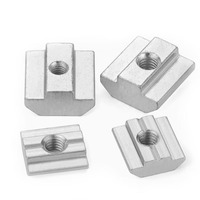 Zinc nickelé M4 M5 M6 M8 T bloc écrous carrés T-Track attache coulissante pour norme européenne 20 30 40 45 profilé en aluminium