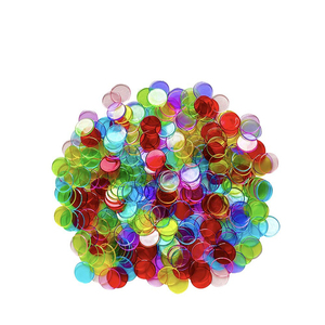 Rotuladores de plástico transparente de 8 colores, 600 unidades, 3/4 pulgadas - Product Image 1