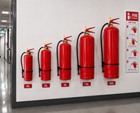 Bouteille en acier vide de 2,5 L pour extincteur à eau, réservoir rond creux pour le remplissage de solution anti-incendie à base d'eau