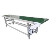 Adjustable Height PVC Belt Conveyor, Aluminum Frame