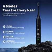 Brosse à dents électrique intelligente personnalisée avec logo OEM, 4 modes de nettoyage, avec poils Dupont, brosse à dents sonique pour marque