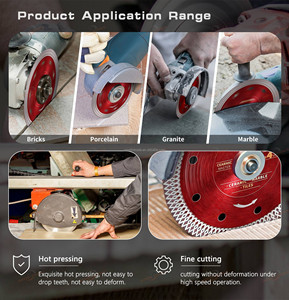 <span class=keywords><strong>Disco</strong></span> de Sierra de Diamante Rojo de 115 mm (4.5 Pulgadas) para Cortar Mármol, Cerámica y Azulejos de Porcelana, Venta al por Mayor, Calidad Premium China - Product Image 2