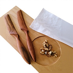 Juego de Cuchillos para Queso de Madera, Diseño Minimalista, Acabado Espejo, Ecológico, para Bodas, Cuchillo para Untar Mantequilla - Product Image 1