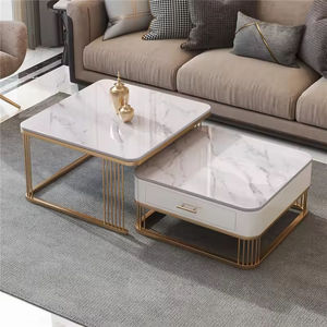 Venta al por mayor de luz de estilo de lujo mesa de centro moderna para la sala de estar pequeños muebles para el hogar conjuntos apartamento Hotel personalización - Product Image 3