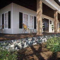 Panneaux muraux en PU imperméables imitation galets de rivière, revêtements décoratifs en pierre pour façade de jardin