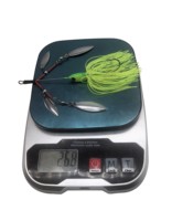 Umpan Pancing Spinner Bait Multi-Blade 27G, Umpan Buzz Bait Bilah Daun Willow dengan Rok Silikon untuk Ikan Bass, Pike, Trout Air Tawar
