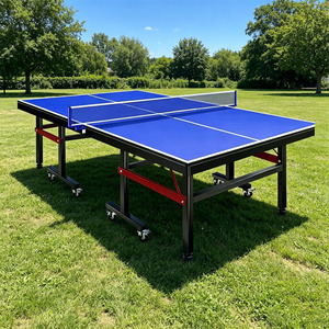 Table de tennis de table pliable pour sport mobile, taille standard 274 cm, table de <span class=keywords><strong>ping</strong></span>-<span class=keywords><strong>pong</strong></span> d'intérieur avec construction en MDF à 8 roues - Product Image 5